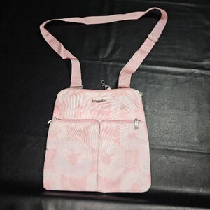 Baggallini Womens Pink Tie Dye‎ Crossbody Purse 11" x 10.5"